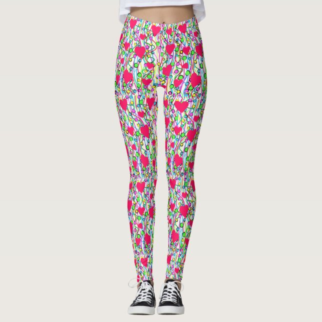 Valentine Hearts Leggings (Framsida)