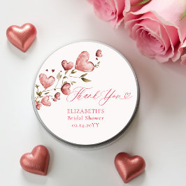 Valentine Hearts Love Garden Pink Bridal Shower Runt Klistermärke