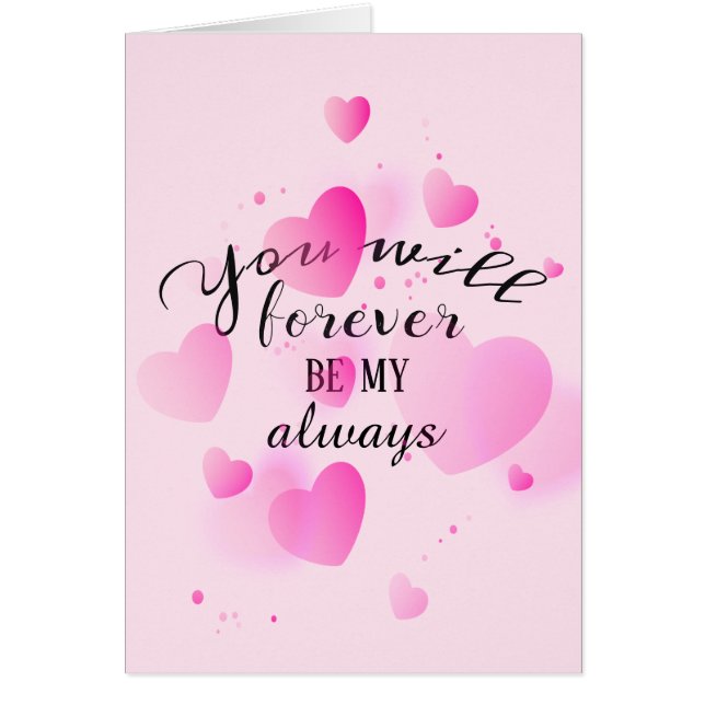 Valentine Hearts med Kärlek-citat Hälsningskort (Framsidan)