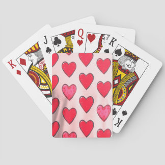 Valentine Hearts on Deck of Classic Playing Cards Casinokort