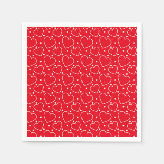 Valentine Hearts Paper Napkins Pappersservett