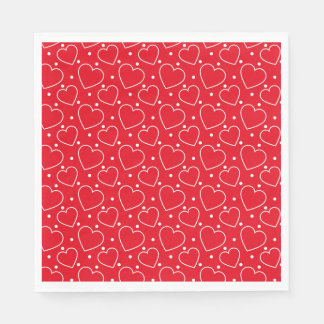 Valentine Hearts Paper Napkins Pappersservett