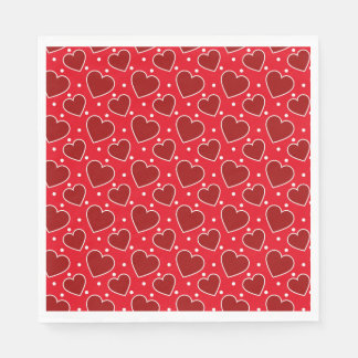 Valentine Hearts Paper Napkins Pappersservett