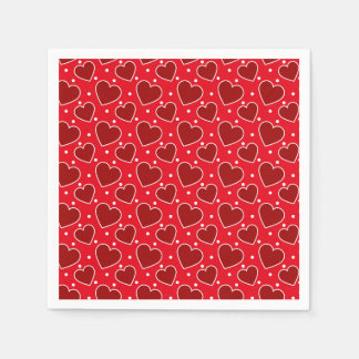Valentine Hearts Paper Napkins Pappersservett