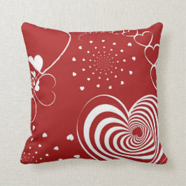 Valentine Hearts Pillow Kudde