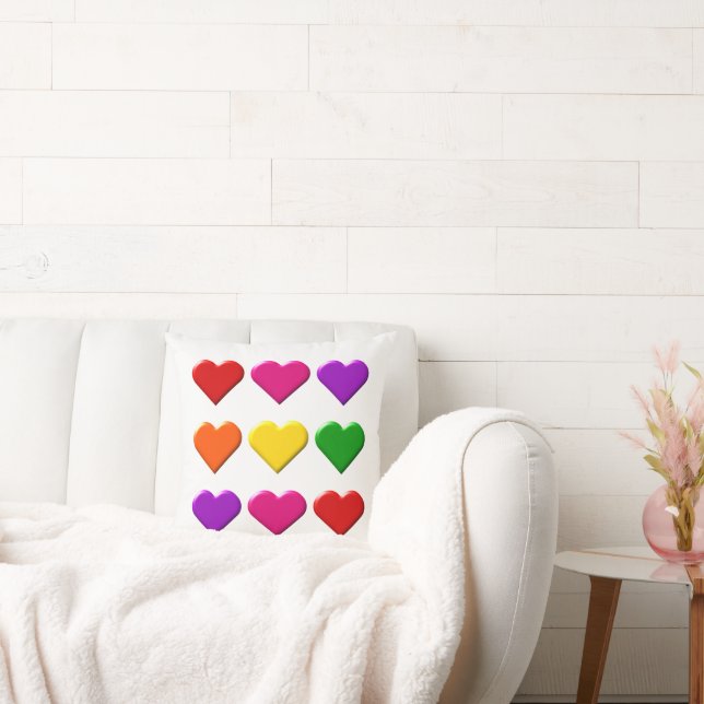 Valentine Hearts Pillow Kudde (Soffa)