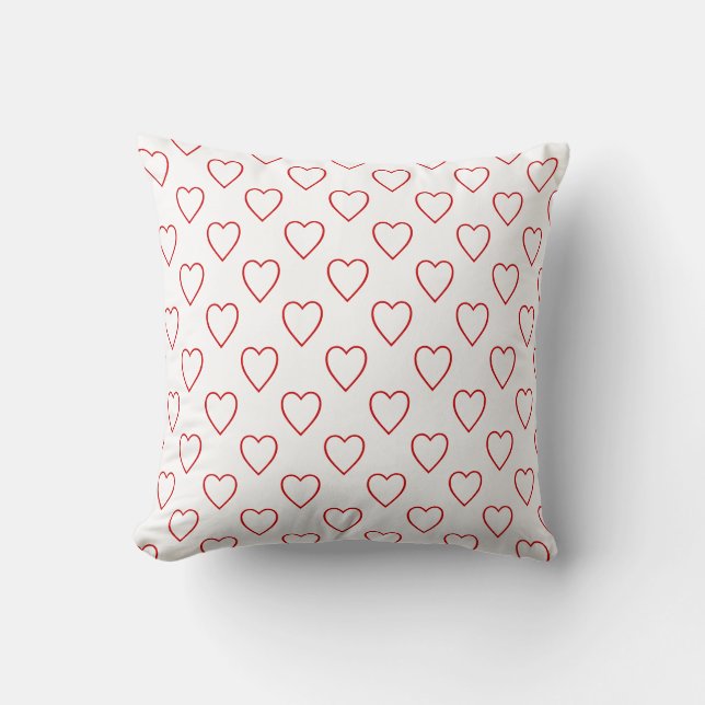 Valentine Hearts Pillow Kudde (Framsida)