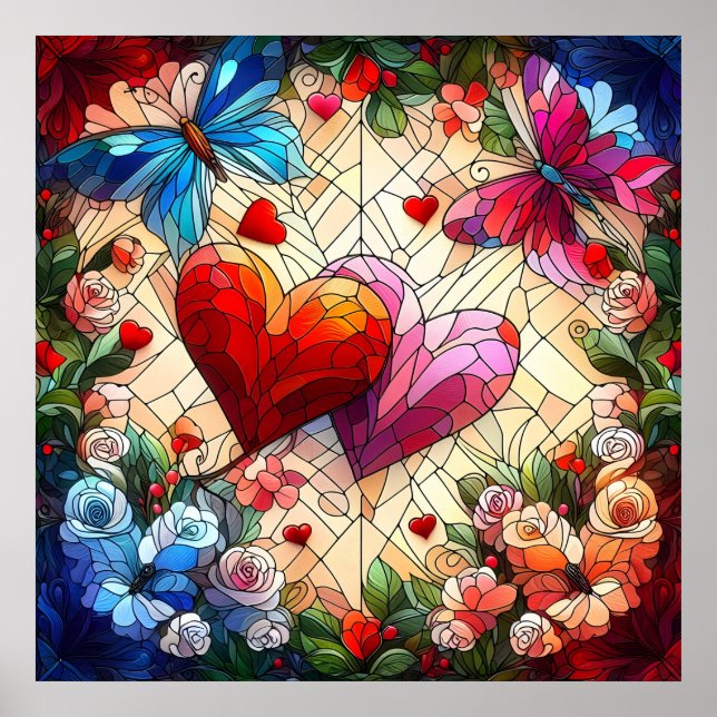 Valentine Hearts Poster (Framsidan)