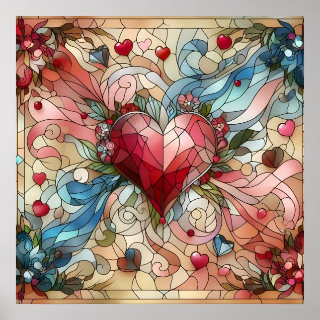 Valentine Hearts Poster (Framsidan)