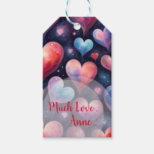 Valentine Hearts Presentetikett (Framsidan)