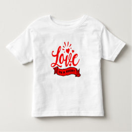 Valentine Hearts Quote Kärlek i en T Shirt