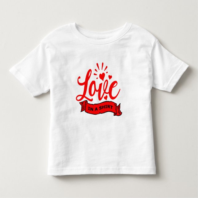 Valentine Hearts Quote Kärlek i en T Shirt (Framsida)
