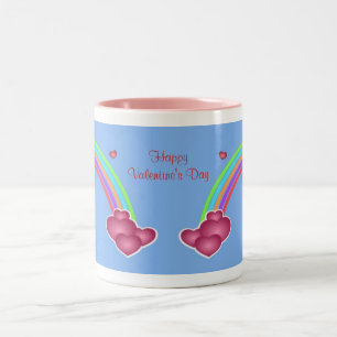 Valentine Hearts Rainbow Mugg