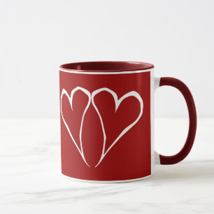 Valentine Hearts Red Mugg