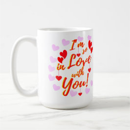 Valentine Hearts Så i Kärlek Kaffemugg