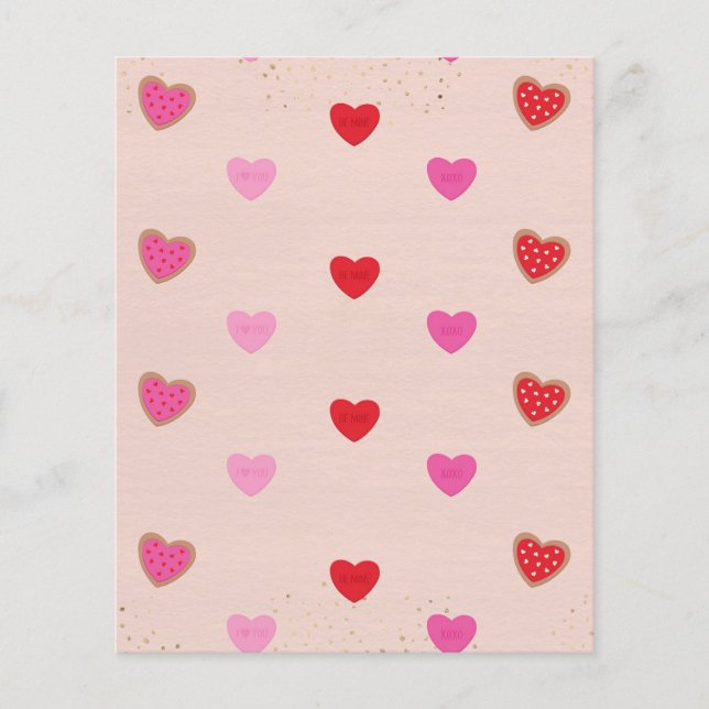 Valentine Hearts Scrapbook Papper (Framsida)