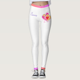 Valentine Hearts & Shades of Rosa Leggings