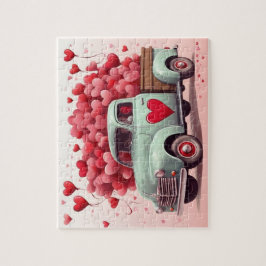 Valentine Hearts Speciell Delivery Lastbil Pussel