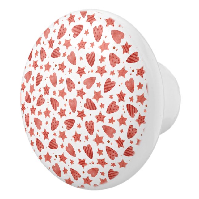 Valentine Hearts & Stars Knopp (Höger)