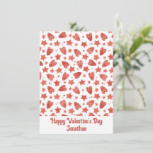 Valentine Hearts & Stars Personlig Card
