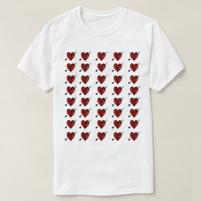 Valentine Hearts T-Shirt (Design framsida)