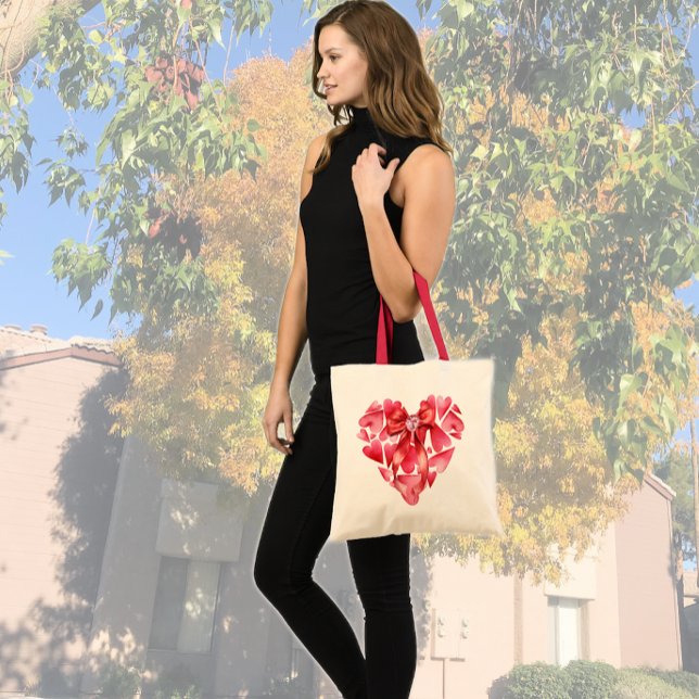 Valentine Hearts Tote Bag Tygkasse (Skapare uppladdad)