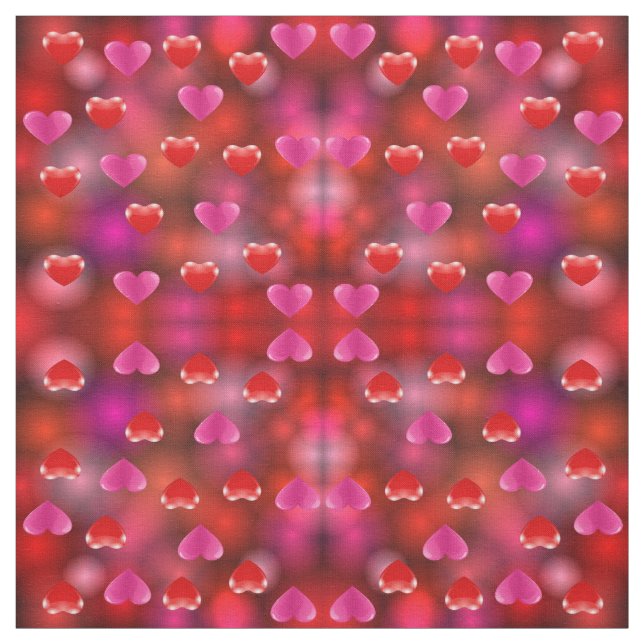 Valentine Hearts Tyg (Provkarta)