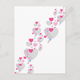 Valentine Hearts vycard Helg Vykort