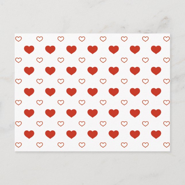 Valentine Hearts vycard Helg Vykort (Framsida)