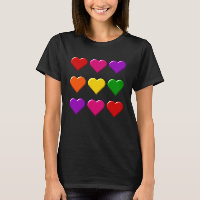 Valentine Hearts Women's T-Shirt (Framsida)