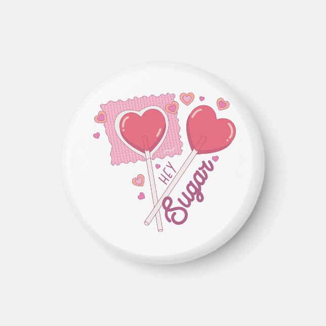 Valentine Hej Sugar Magnet (Framsidan)