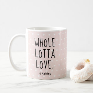Valentine Hela Lotta Kärlek Hearts Rosa Kaffemugg