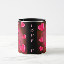 Valentine hjärta konst mugg