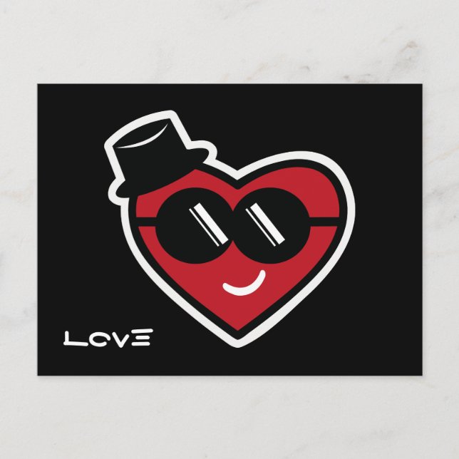 Valentine hjärta Postcard Helg Vykort (Framsida)