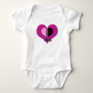 Valentine hjärta rosa och svart vara min t shirt