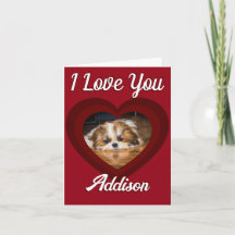 Valentine hjärta shih tzu kärlek Anpassad fotonamn