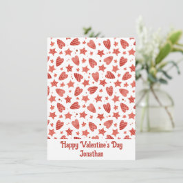 Valentine Hjärtan & Stjärnor Personlig Kort