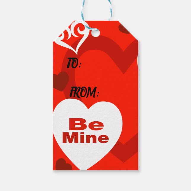 Valentine Hjärtansdagspresent Tag Presentetikett (Framsidan)