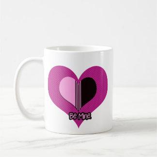 Valentine Hjärtat Rosa och Svart Var Min Kaffemugg