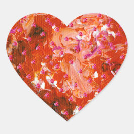 Valentine hjärtformat klistermärke