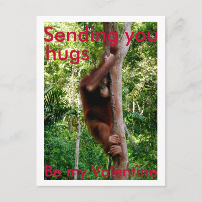 Valentine Hug-vykort Helg Vykort (Framsida)