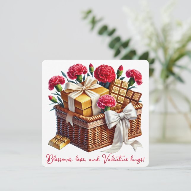 Valentine Hugs - Alla hjärtans dagskort Tack Kort (Stående Fram)