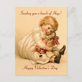 Valentine Hugs Helg Vykort