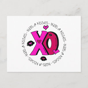 Valentine Hugs och Kisses Helg Vykort