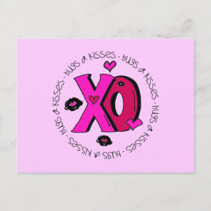 Valentine Hugs och Kisses Helg Vykort
