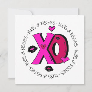 Valentine Hugs och Kisses Julkort