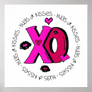 Valentine Hugs och Kisses Poster