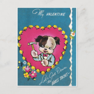 Valentine Hund Låt oss ner till mässa-matcher Helg Vykort