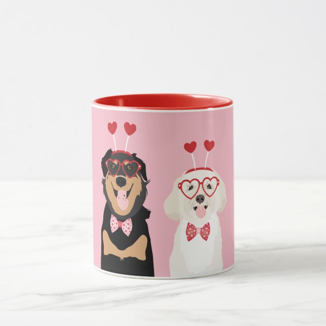Valentine Hundar Rottweiler Maltipoo Puppy Mugg (Center)
