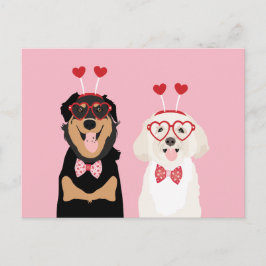 Valentine Hundar Rottweiler Maltipoo Puppy Vykort
